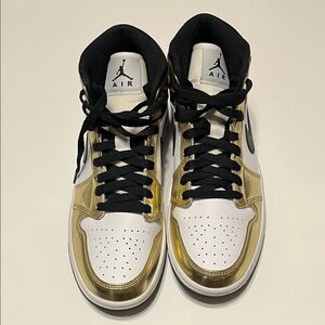 Air Jordan Black and Gold Sneakers (never worn) still in the box